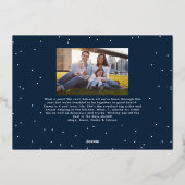 Gelukkig nieuwjaar kent een fotomarine folie feestdagenkaart (Achterkant)