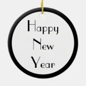 Gelukkig nieuwjaar keramisch ornament (Achterkant)