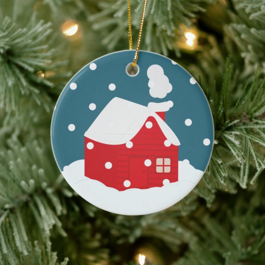 Gelukkig nieuwjaar keramisch ornament (Boom)