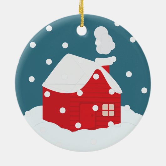 Gelukkig nieuwjaar keramisch ornament (Achterkant)