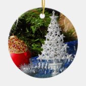 Gelukkig nieuwjaar keramisch ornament (Voorkant)