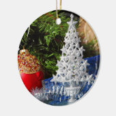 Gelukkig nieuwjaar keramisch ornament (Links)