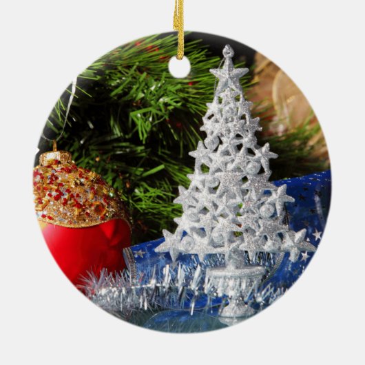 Gelukkig nieuwjaar keramisch ornament (Achterkant)