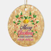 Gelukkig nieuwjaar keramisch ornament (Links)