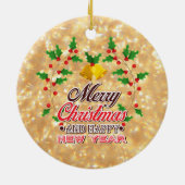 Gelukkig nieuwjaar keramisch ornament (Achterkant)