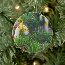 Gelukkig nieuwjaar keramisch ornament