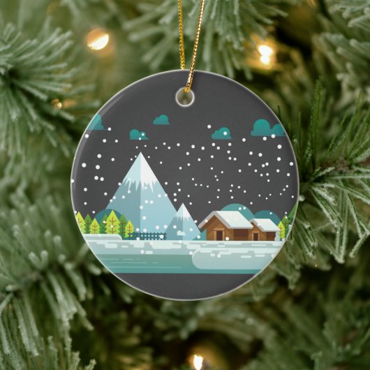 Gelukkig nieuwjaar keramisch ornament (Boom)