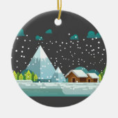 Gelukkig nieuwjaar keramisch ornament (Voorkant)