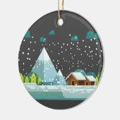 Gelukkig nieuwjaar keramisch ornament (Links)