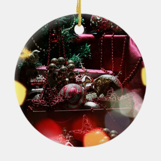 Gelukkig nieuwjaar keramisch ornament (Achterkant)