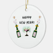 Gelukkig nieuwjaar keramisch ornament (Links)