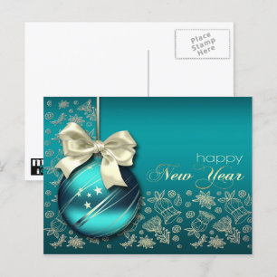 Gelukkig nieuwjaar. KerstBauble Feestdagenkaart