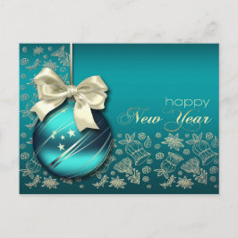 Gelukkig nieuwjaar. KerstBauble Feestdagenkaart