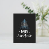 Gelukkig Nieuwjaar kerstboom met vlag Argentinië Feestdagenkaart (Staand voorkant)