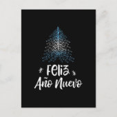Gelukkig Nieuwjaar kerstboom met vlag Argentinië Feestdagenkaart (Voorkant)