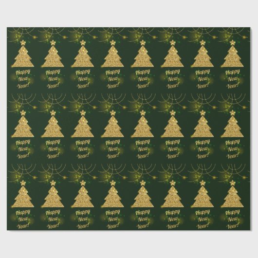 Gelukkig Nieuwjaar kerstfeestdag Cadeaupapier (Vlak)