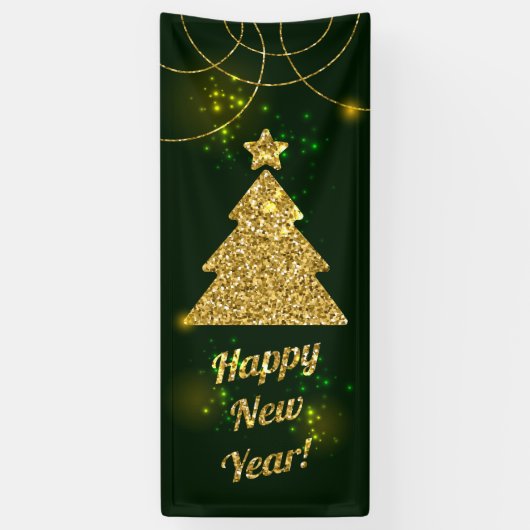 Gelukkig Nieuwjaar kerstfeestdag Spandoek (Verticaal)