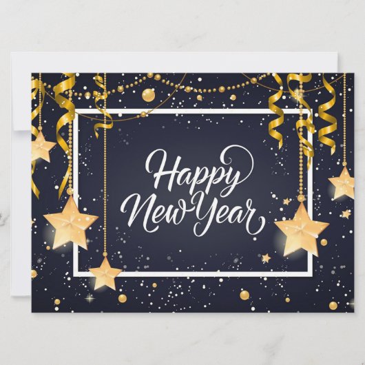 Gelukkig Nieuwjaar Kerstkaart (Voorkant)