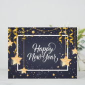 Gelukkig Nieuwjaar Kerstkaart (Staand voorkant)