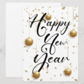 Gelukkig Nieuwjaar  Kerstkaart (Voorkant / Achterkant)