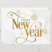 Gelukkig Nieuwjaar Kerstkaart (Voorkant / Achterkant)