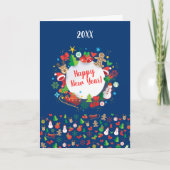 Gelukkig nieuwjaar! Kerstvakantie Kaart (Voorkant)