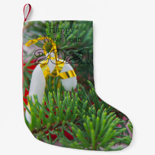 Gelukkig nieuwjaar kleine kerstsok
