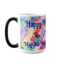 Gelukkig Nieuwjaar Kleurrijk Marmer Abstract