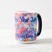 Gelukkig Nieuwjaar Kleurrijk Marmer Abstract Magische Mok (Voorkant rechts)