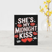 Gelukkig Nieuwjaar Koppels Zij is mijn middernacht Kaart (Gele Bloem)