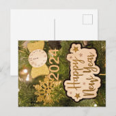 Gelukkig Nieuwjaar krijgen kaart 2024 (Voorkant / Achterkant)