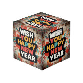 Gelukkig nieuwjaar kubus (Achter hoekig)