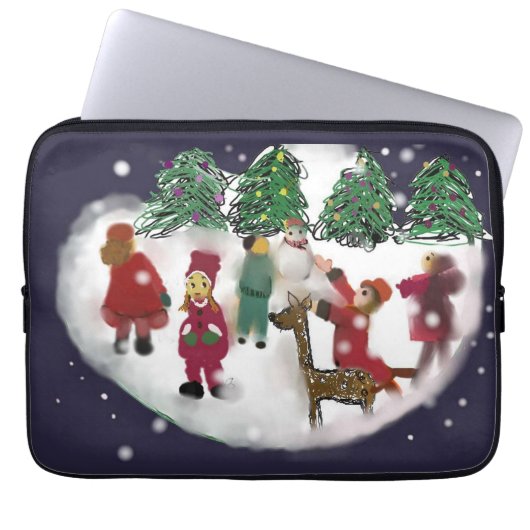 Gelukkig nieuwjaar laptop sleeve (Voorkant)