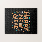 Gelukkig Nieuwjaar Legpuzzel (Horizontaal)