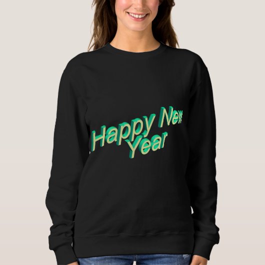 Gelukkig Nieuwjaar Lettering Sweatshirt (Voorkant)