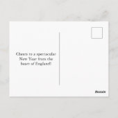 Gelukkig Nieuwjaar Londen vuurwerk boven Big Ben Briefkaart (Achterkant)