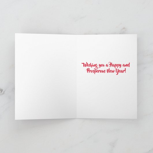 Gelukkig nieuwjaar Lucky Cat Kaart (Binnen)