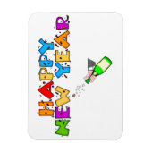 Gelukkig nieuwjaar magneet (Verticaal)