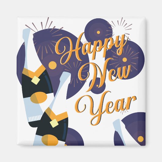 Gelukkig nieuwjaar magneet (Voorkant)