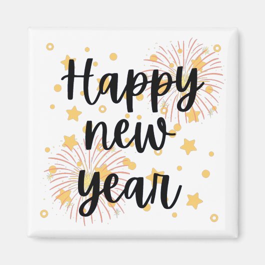 Gelukkig nieuwjaar magneet (Voorkant)