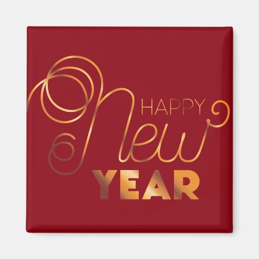 Gelukkig nieuwjaar magneet (Voorkant)