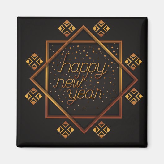 Gelukkig nieuwjaar magneet (Voorkant)