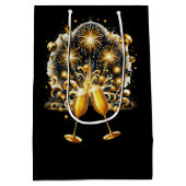 Gelukkig nieuwjaar medium cadeauzakje (Achterkant)