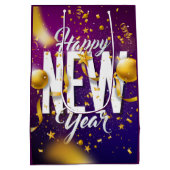 Gelukkig nieuwjaar medium cadeauzakje (Achterkant)