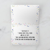 Gelukkig nieuwjaar met Champagne en Confetti Feestdagen Kaart (Binnen)