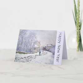 Gelukkig Nieuwjaar met Claude Monet Wenskaart Feestdagen Kaart
