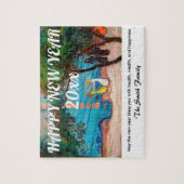 Gelukkig Nieuwjaar met Dans op het strand van Münc Legpuzzel (Verticaal)