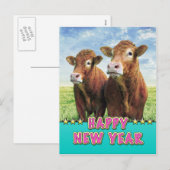 GELUKKIG NIEUWJAAR met de cowboys Feestdagenkaart (Voorkant / Achterkant)