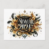 Gelukkig Nieuwjaar met Enveloppen Briefkaart (Voorkant)