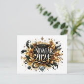 Gelukkig Nieuwjaar met Enveloppen Briefkaart (Staand voorkant)